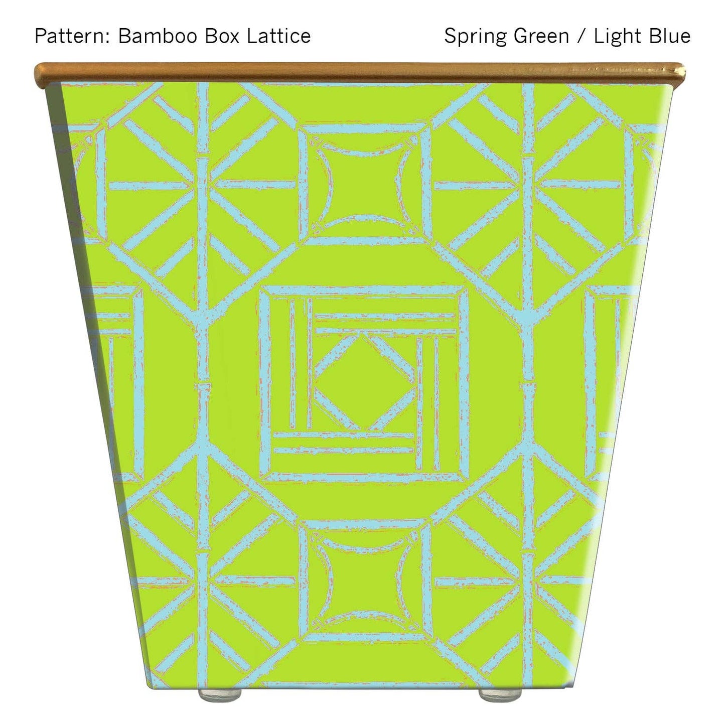Bamboo Box Lattice Cachepot Candle