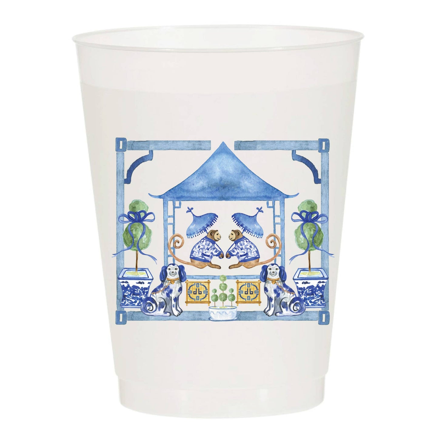 Chinoiserie All Day Frosted Cups-Chinosierie