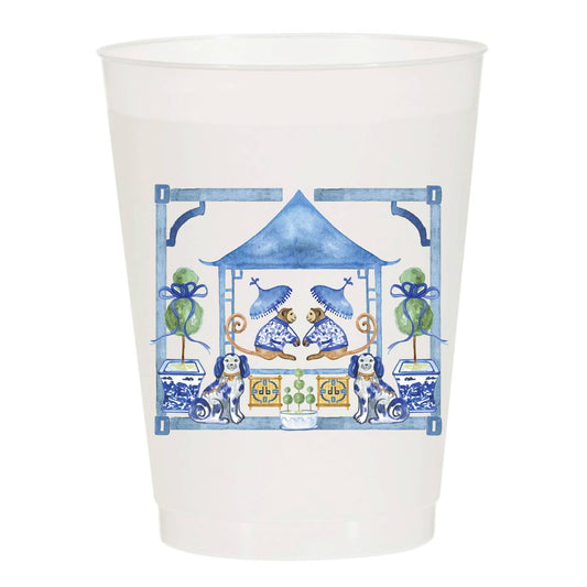 Chinoiserie All Day Frosted Cups-Chinosierie