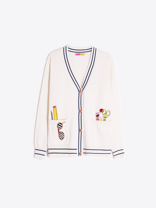 Old School Embroidered Knit Cardigan
