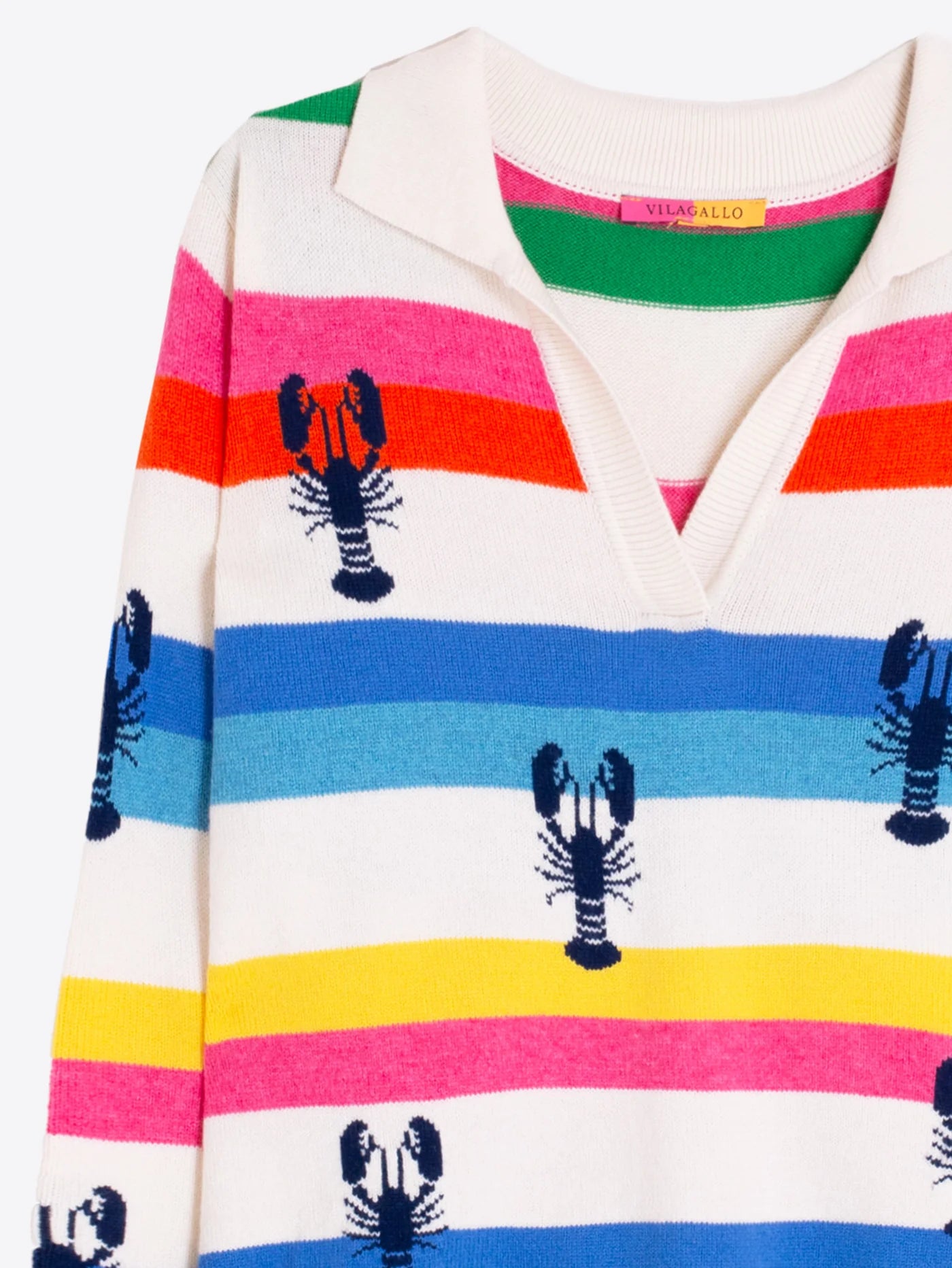 Striped Lobster Knit Sweater