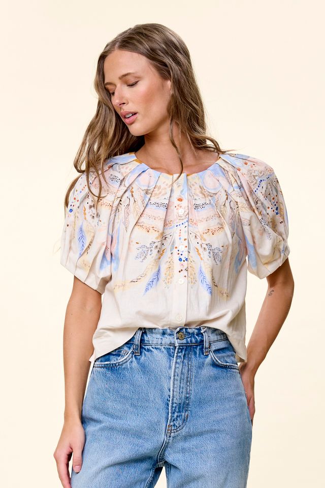 Salome Top in Goleta Print