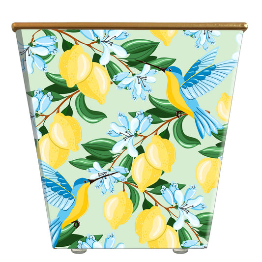 Hummingbird with Lemons Cachepot Candle