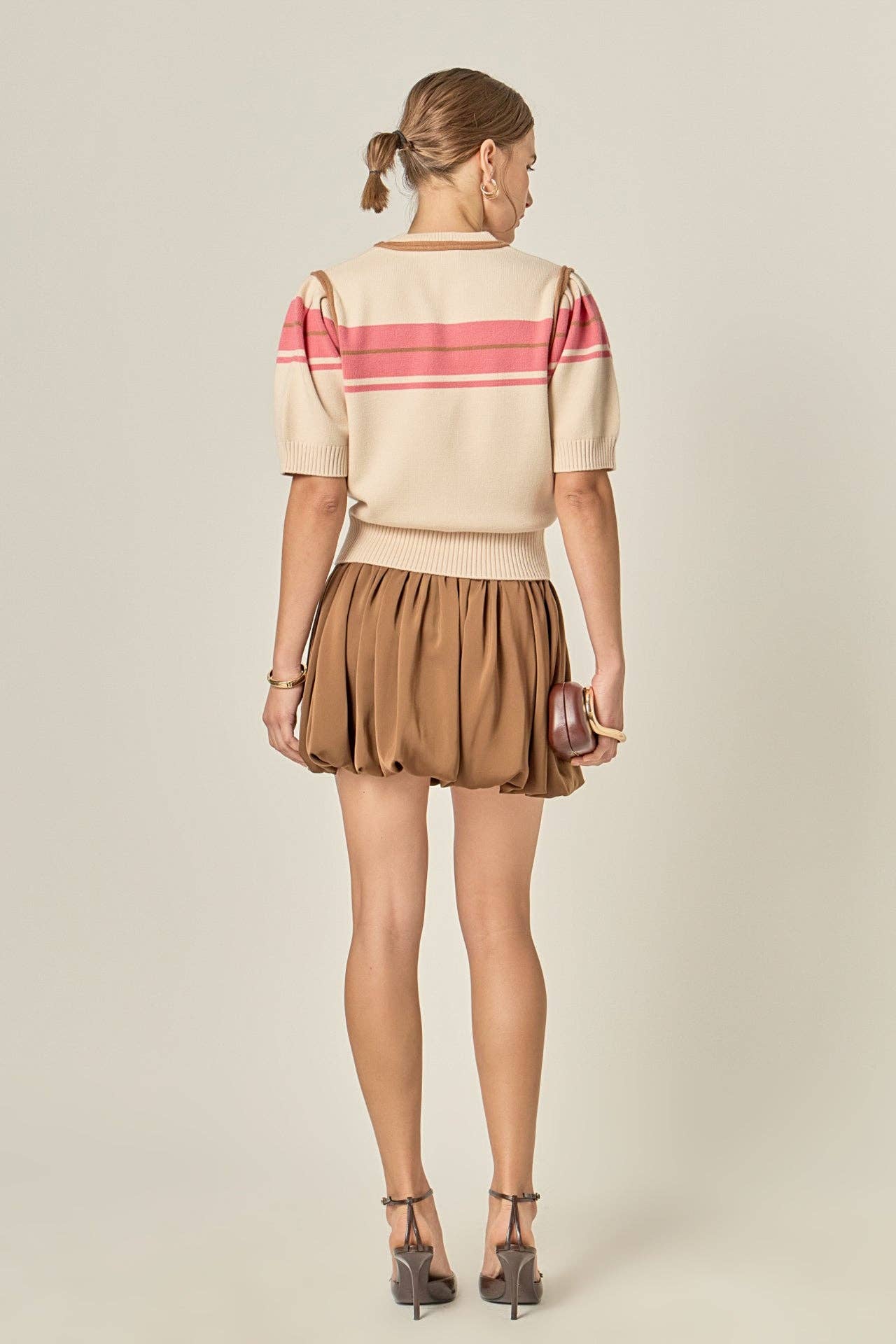 Women Knit Contrast Shirt