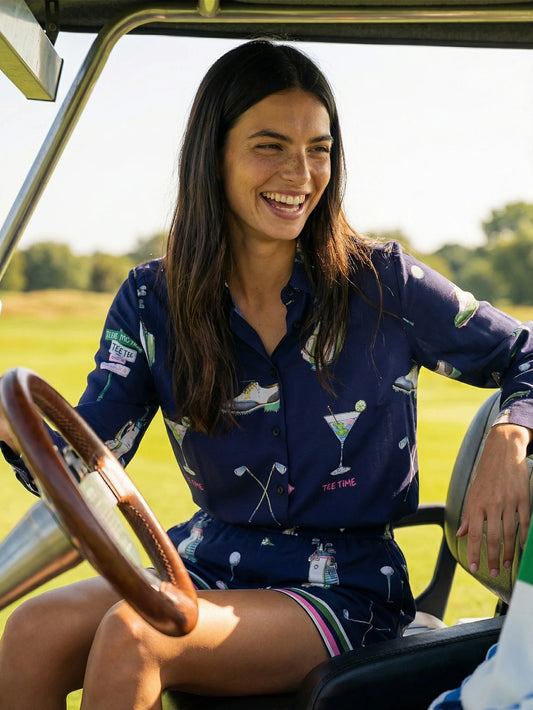 Navy Golf Print Set