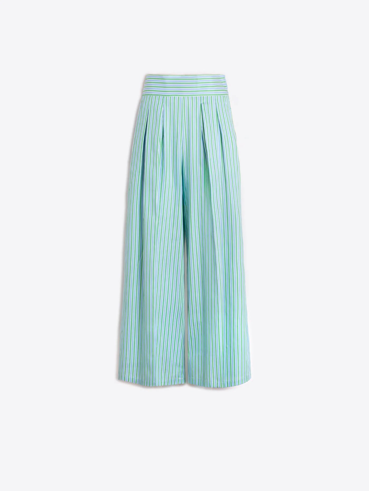 Striped Pleated Trousers