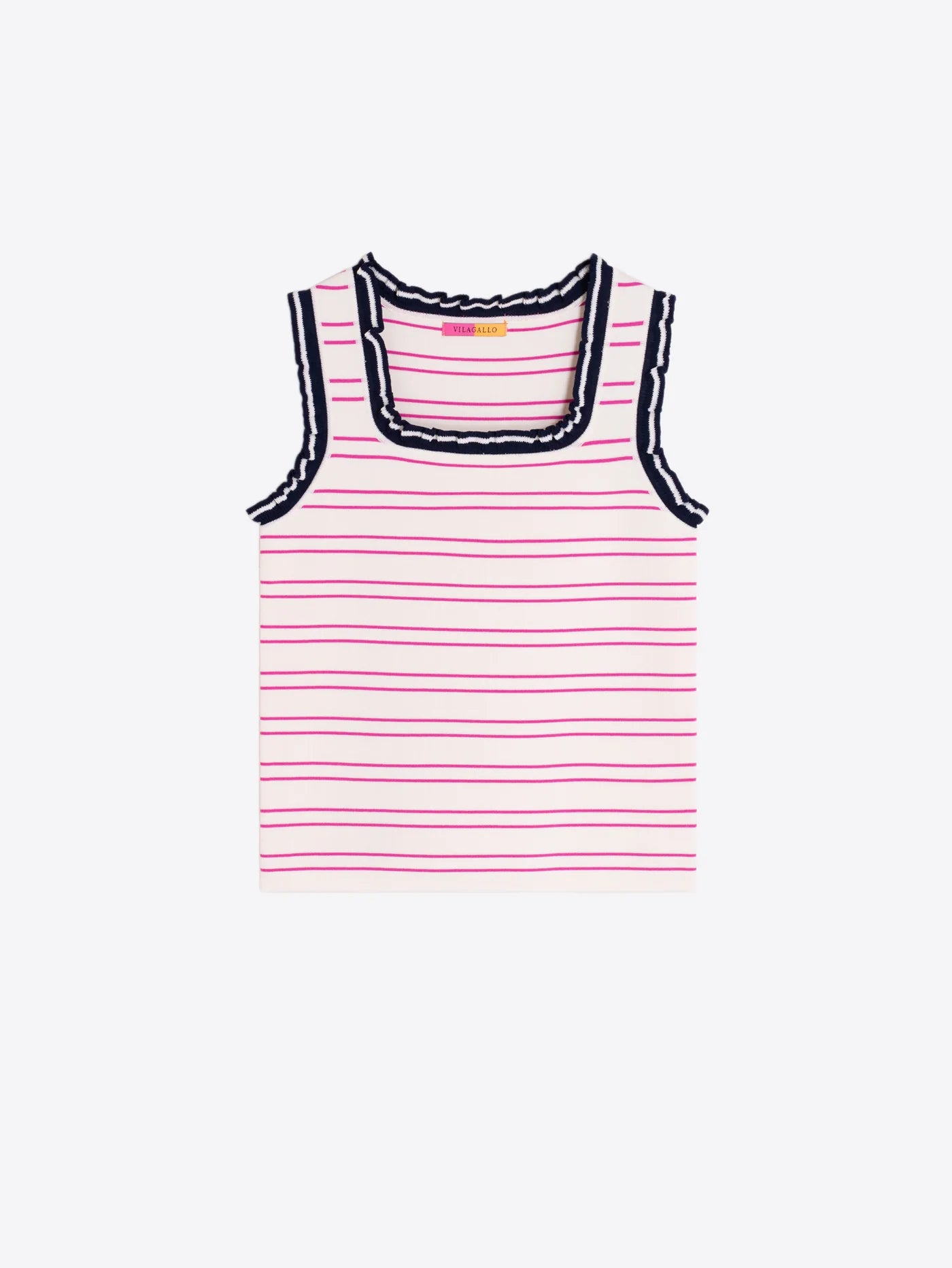 Ruffle Knit Sleeveless Top