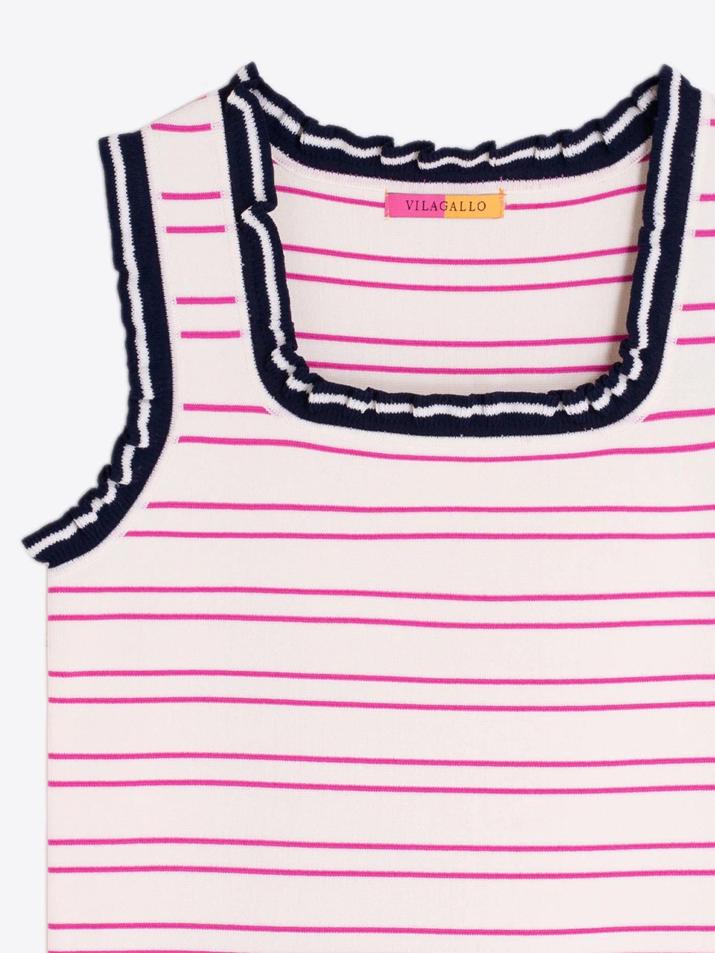Ruffle Knit Sleeveless Top