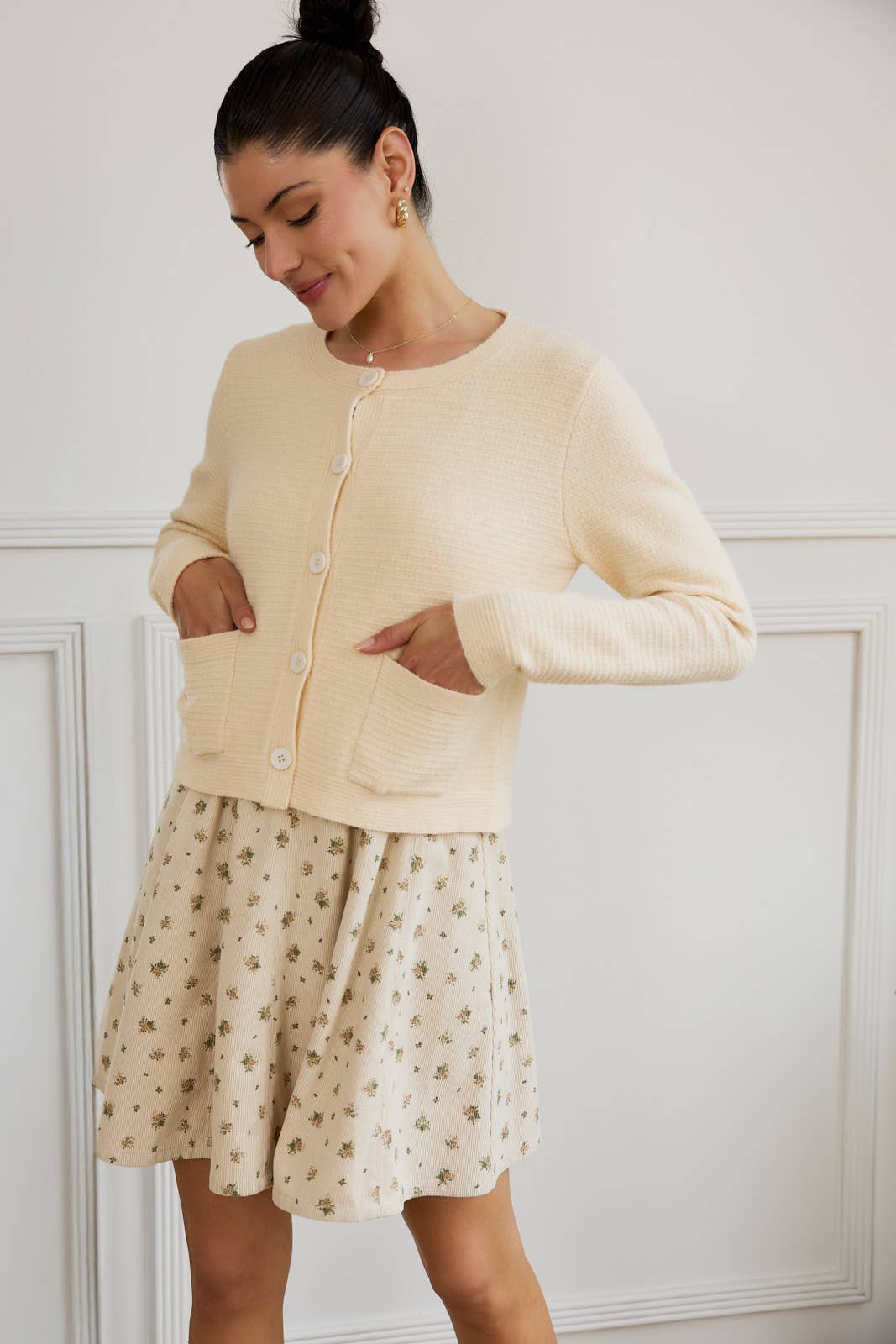 Button Up Long Sleeve Cardigan