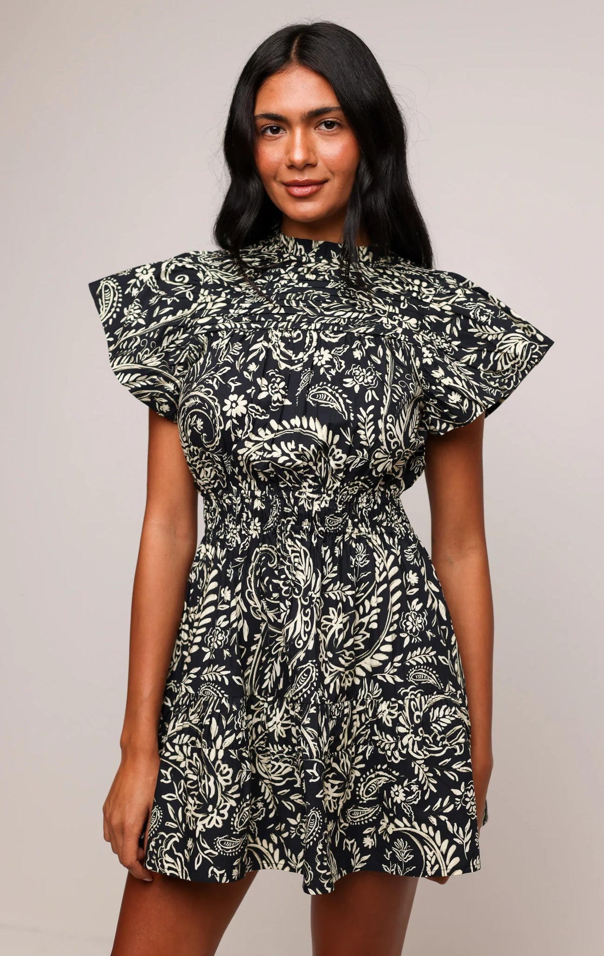 Aisha Dress in Midnight Botanica
