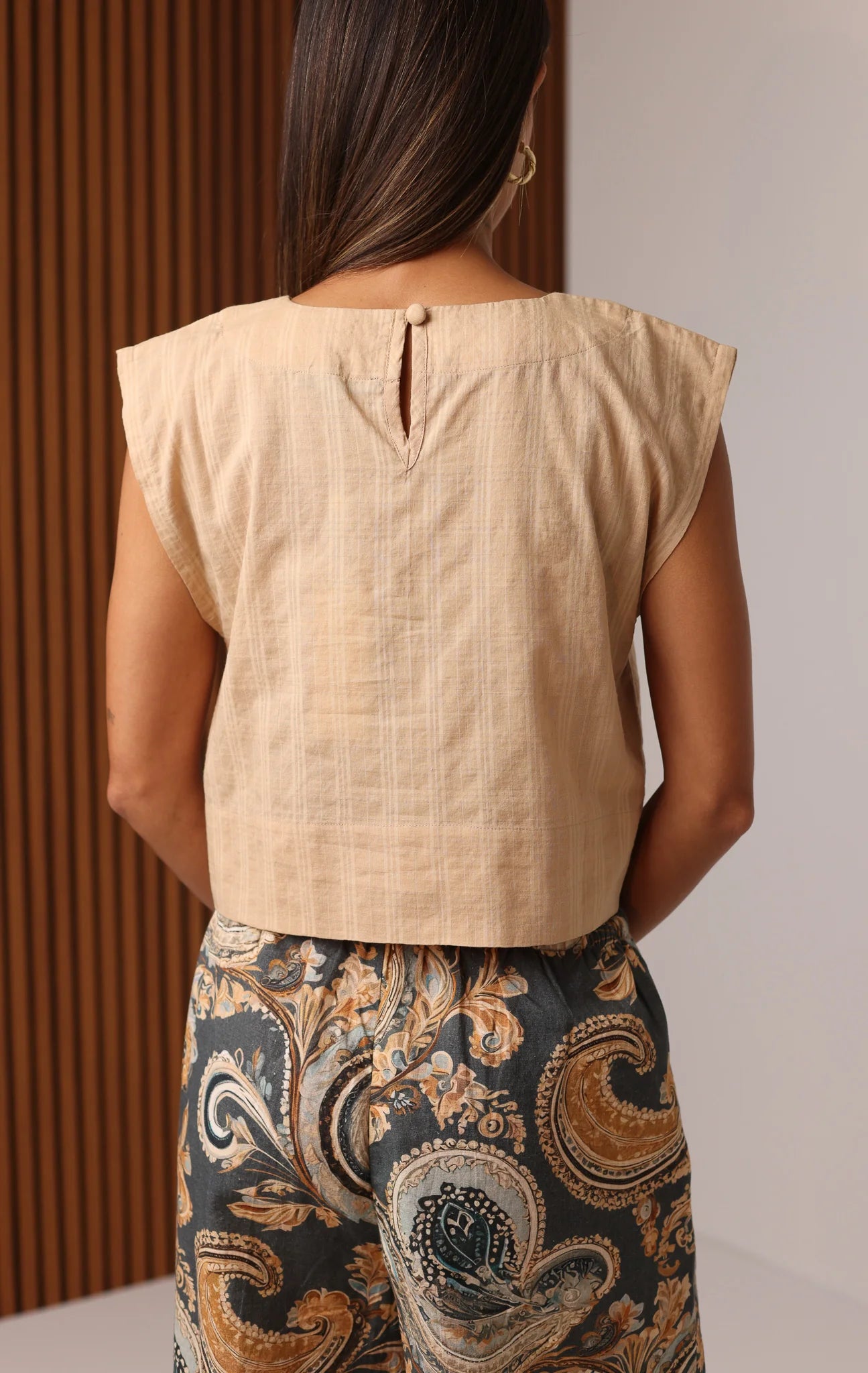 Teagan Top in Honey Shadow Gingham