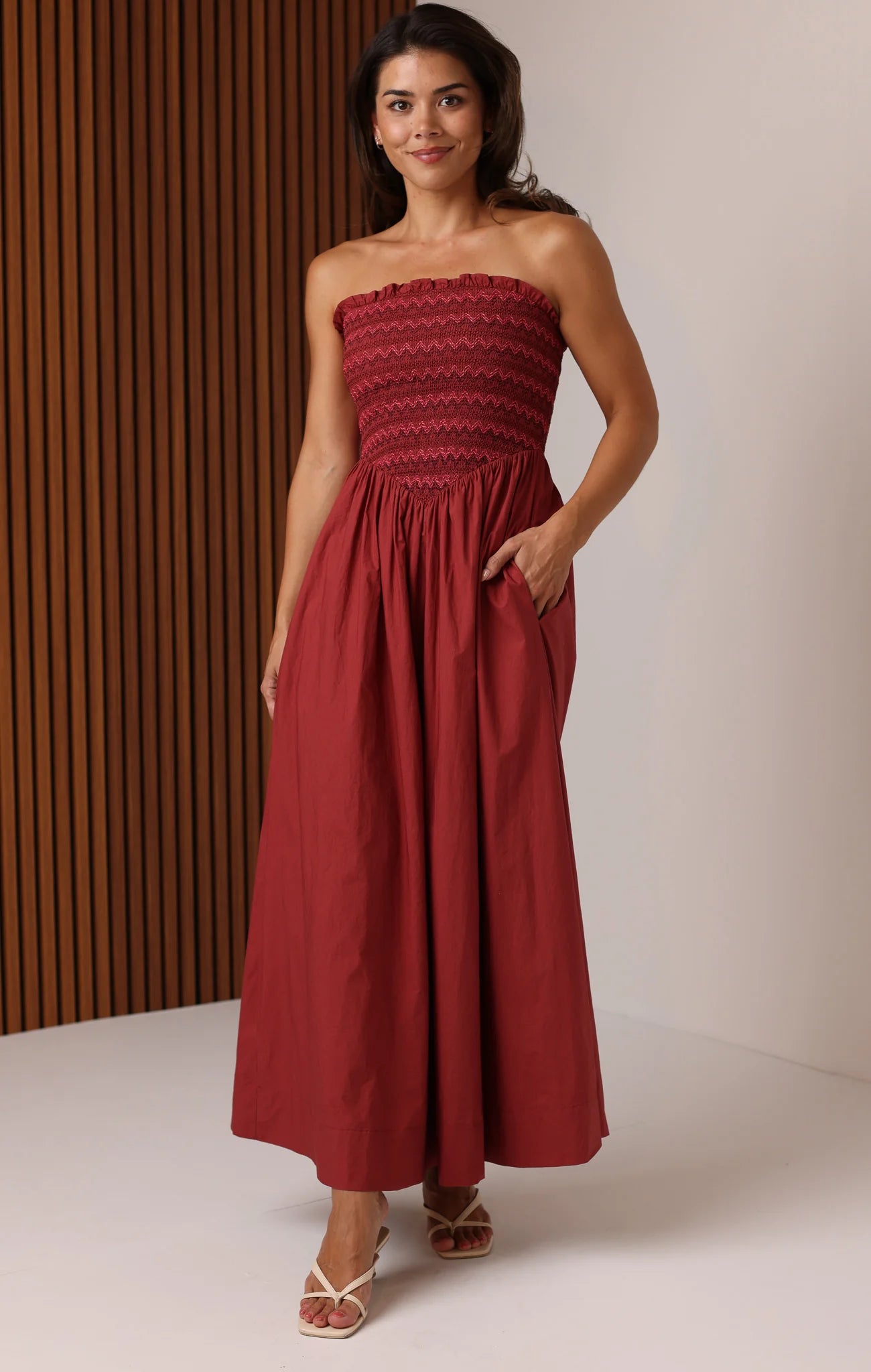 Bella Maxi Dress in Brandy
