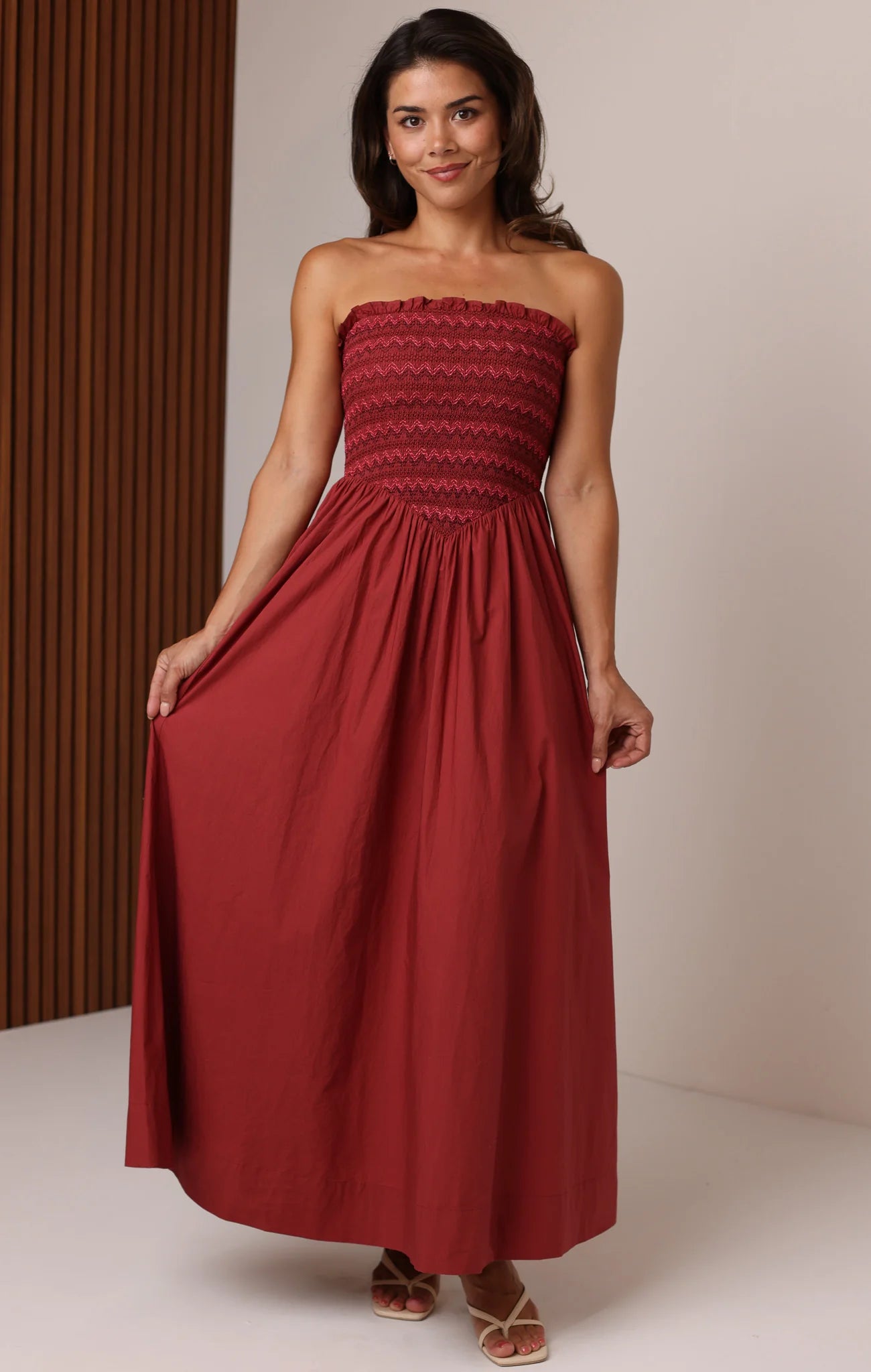 Bella Maxi Dress in Brandy