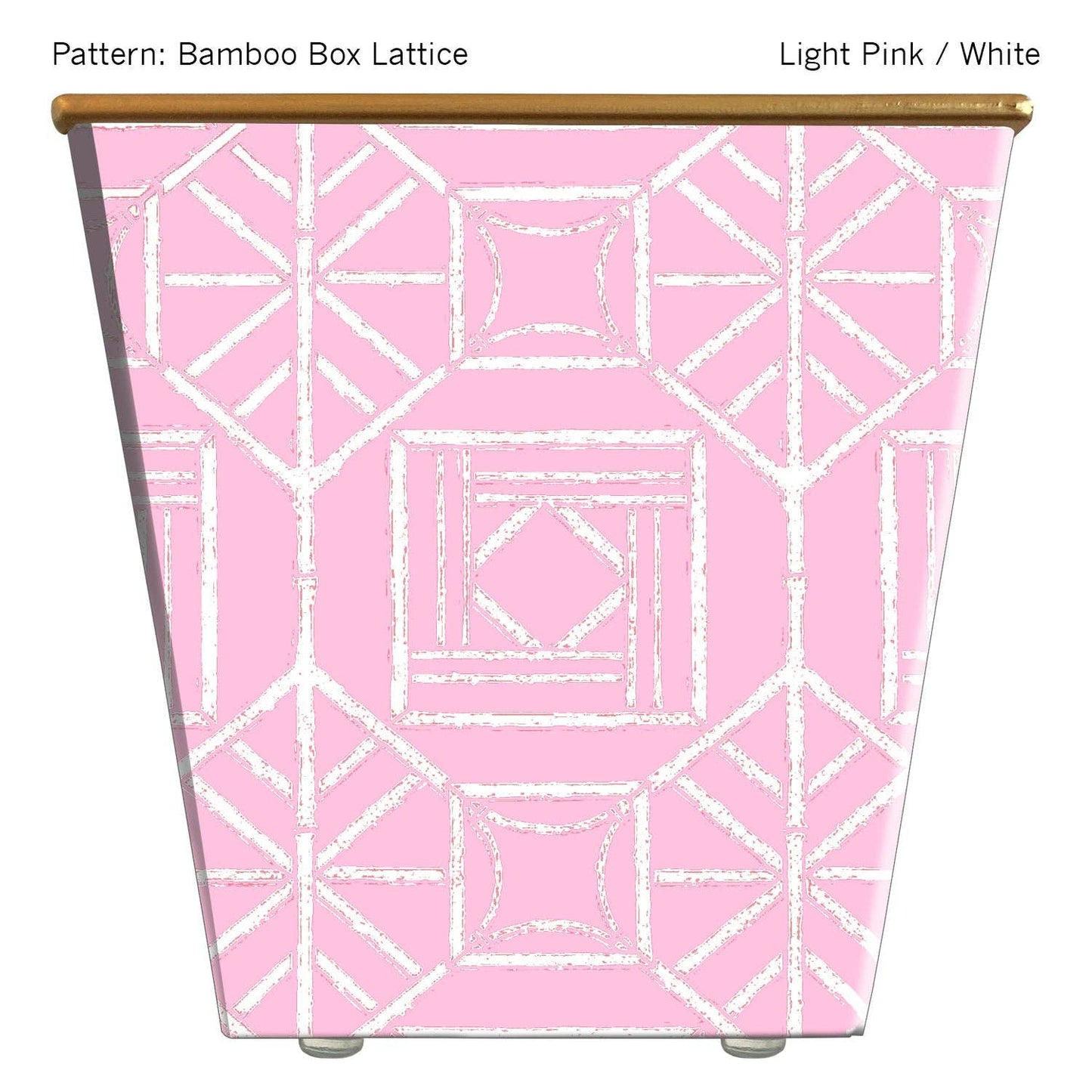 Bamboo Box Lattice Cachepot Candle