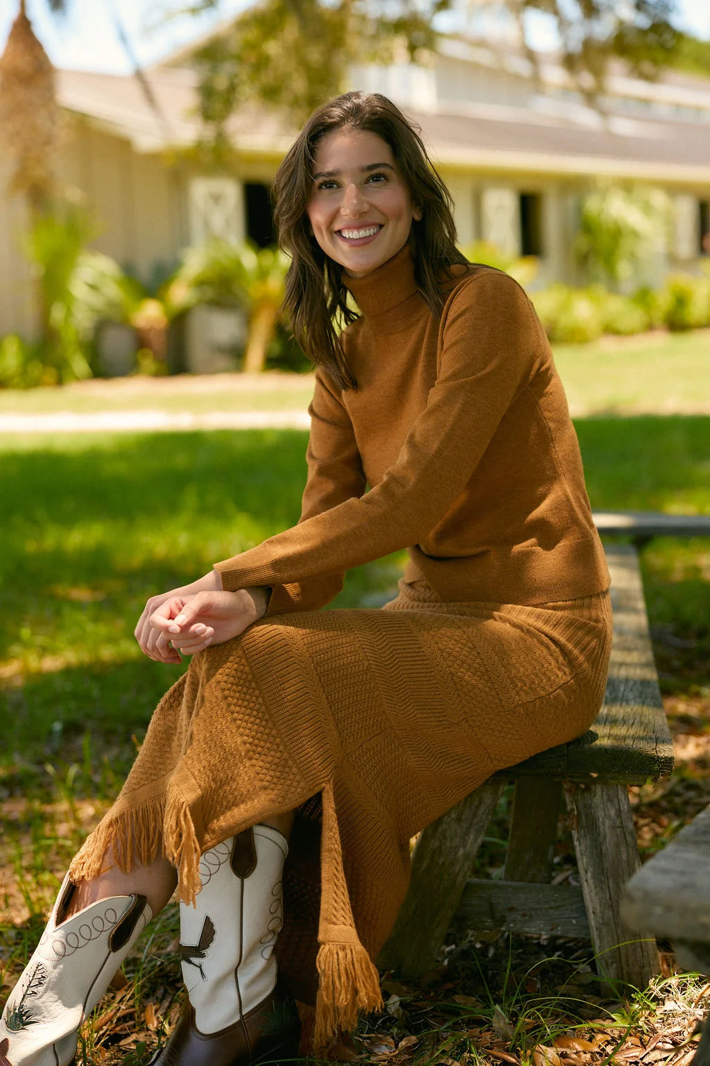 Erin Turtleneck in Saddle
