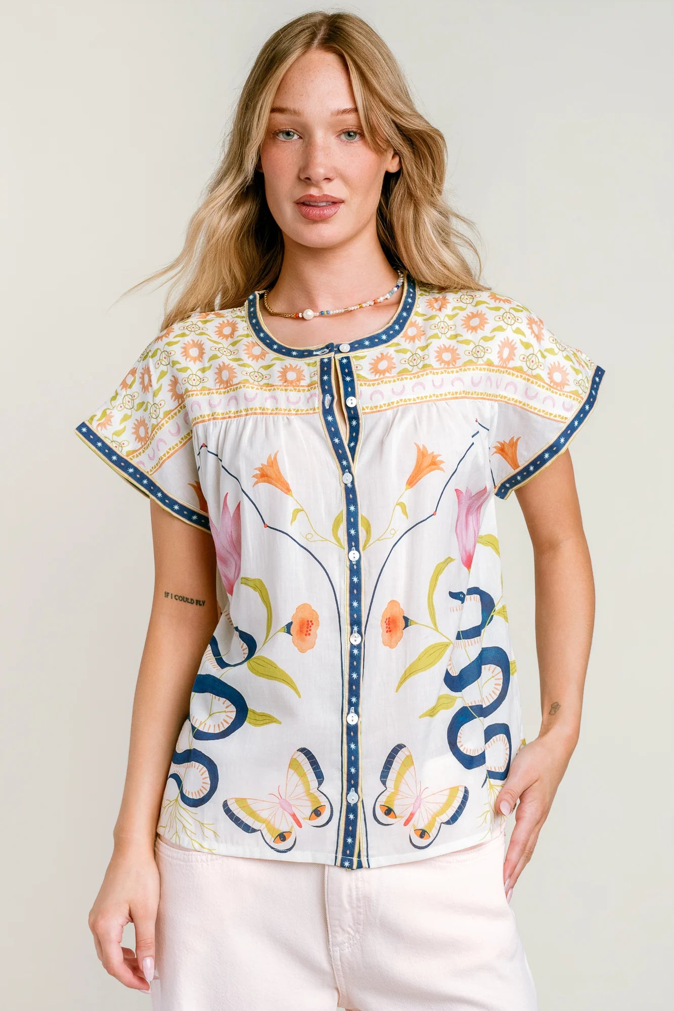 Hadley Top in Montecito Print