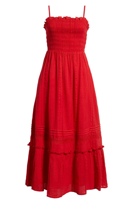 Magnolia Ankle Dress in Goji Berry