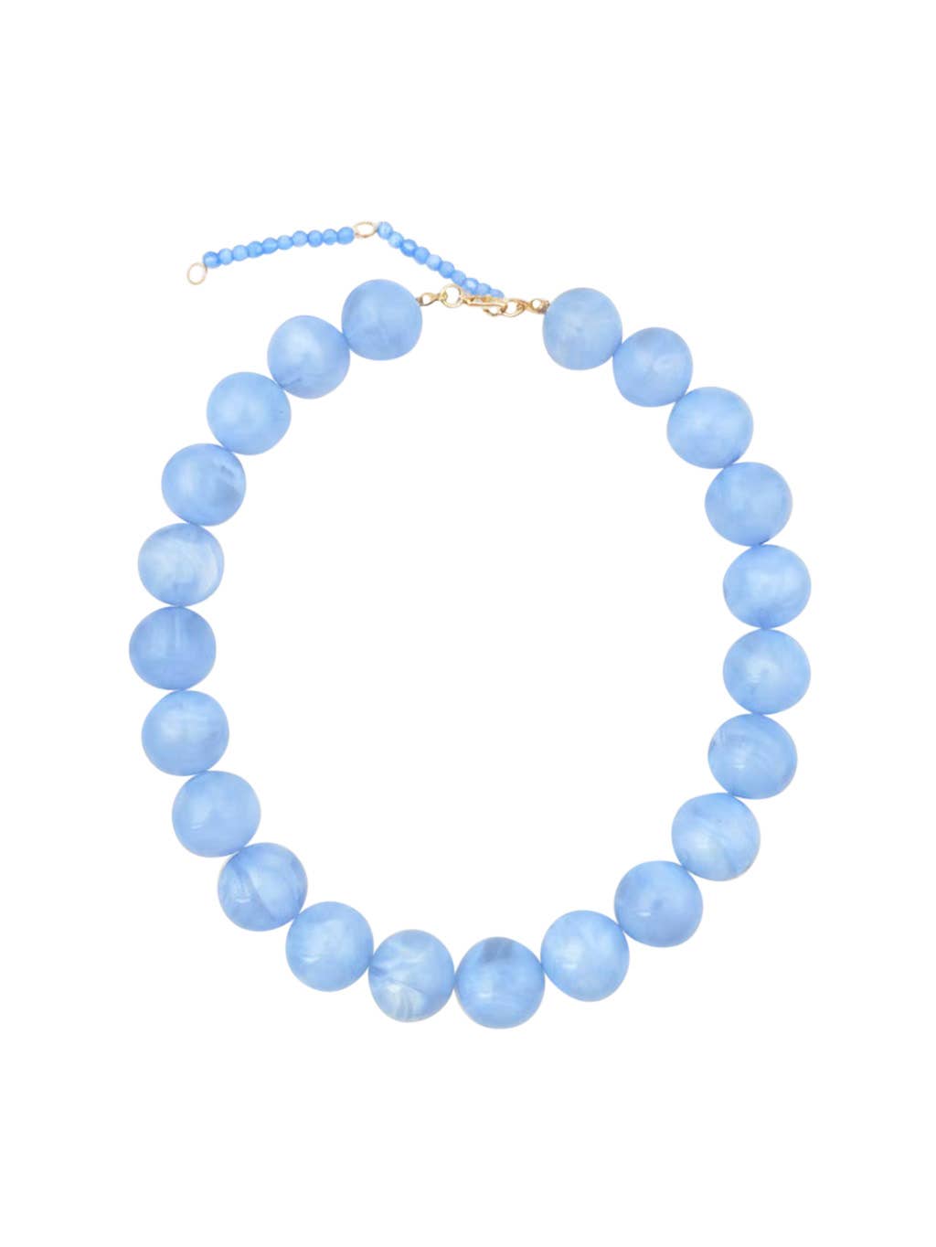 Kameron Chunky Beaded Necklace - Light Blue