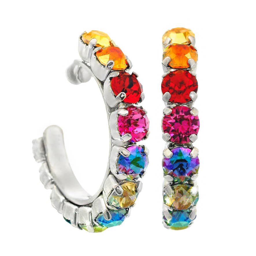 Jubilee Hoop Earrings in Bohemian Wonderland Silver