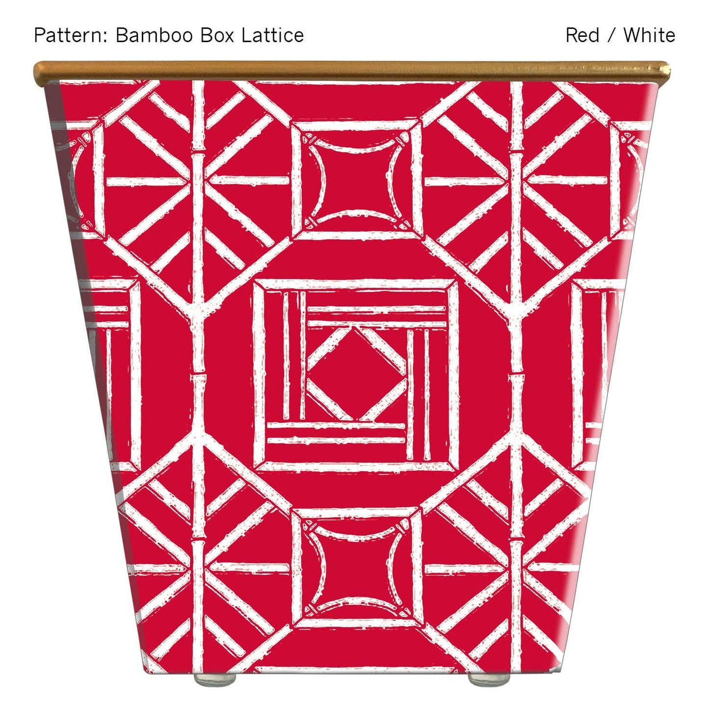 Bamboo Box Lattice Cachepot Candle