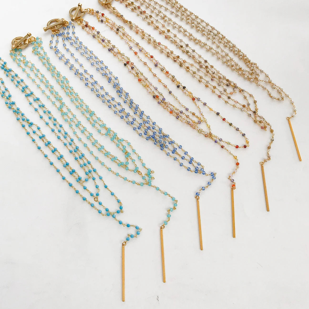 Short Triple Rosary Chain w/ Spike
