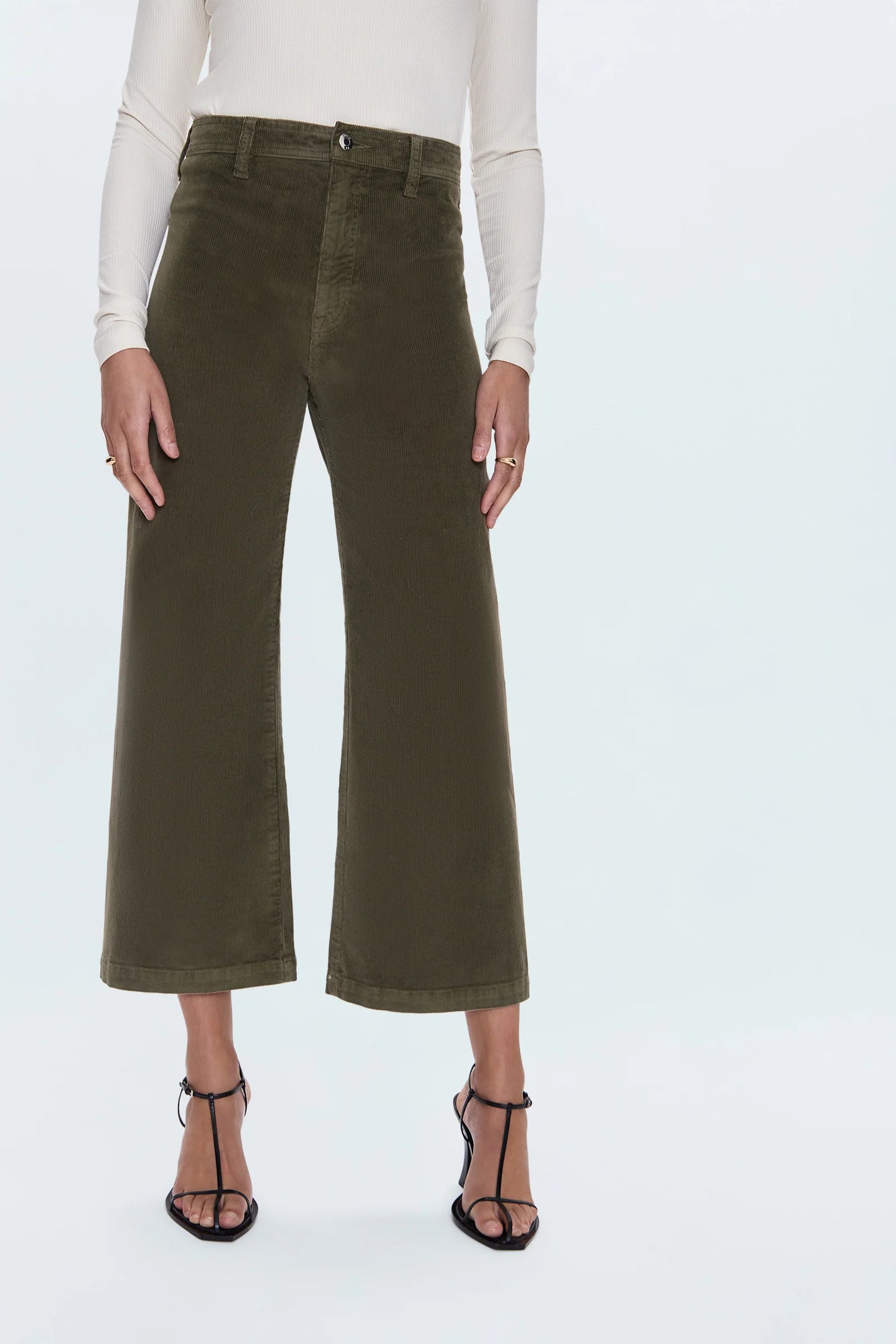 Penny Crop High Rise Wide Leg in Sequoia