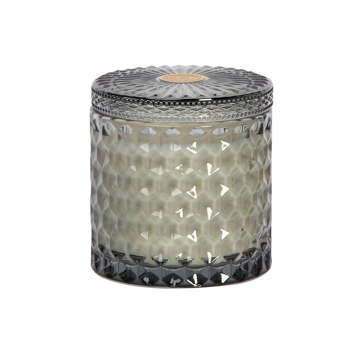 SOi Heathered Suede 15oz Shimmer Candle 2 wick
