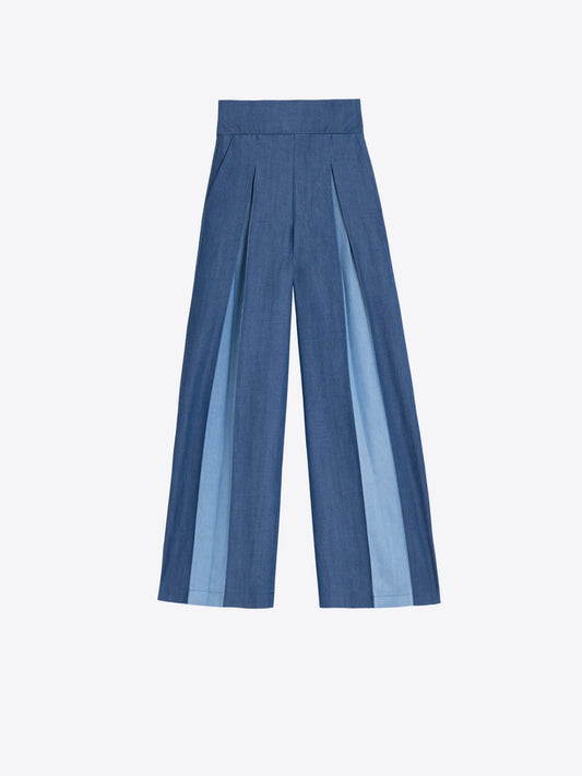 Tencel Chambray Palazzo Trousers