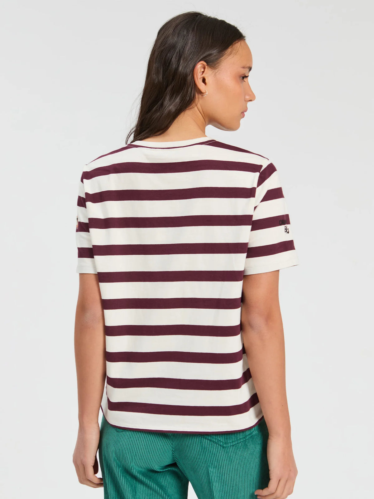 Scribble Striped Tee Shirt