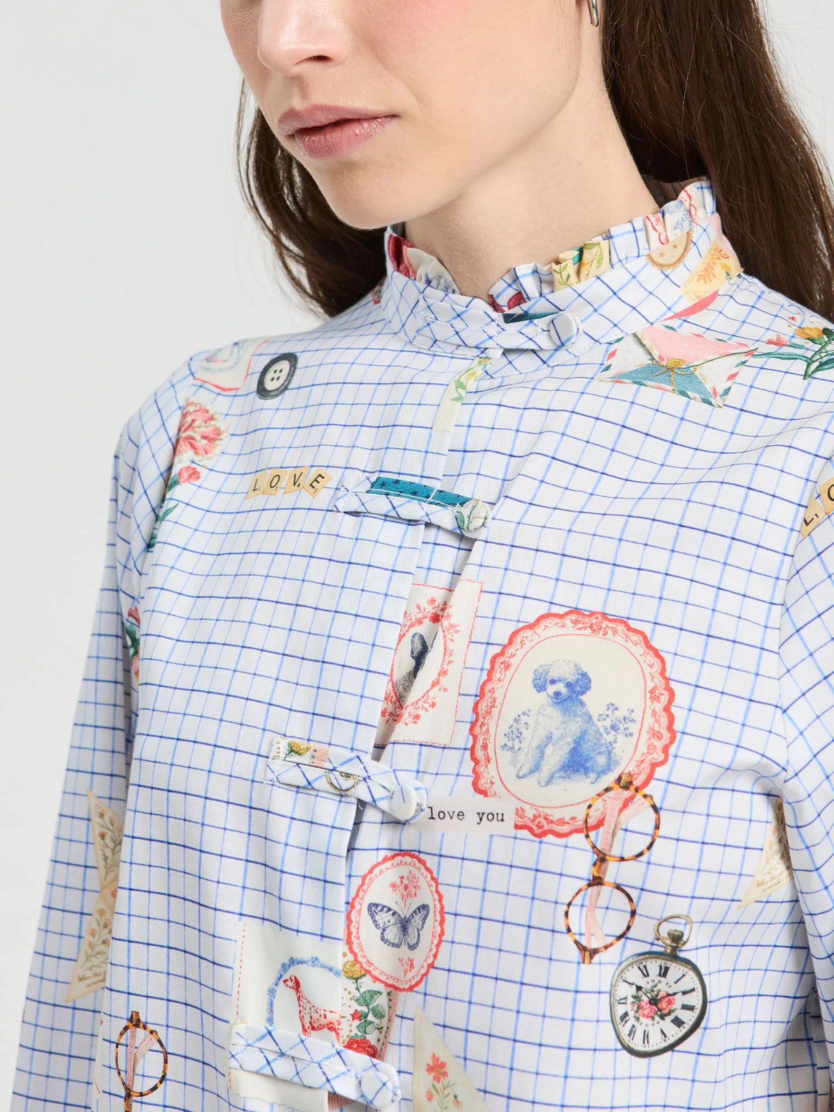 Gingham Love Note Blouse