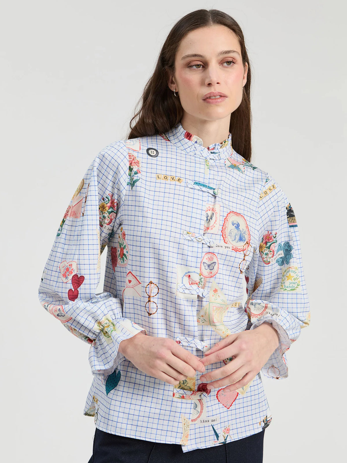 Gingham Love Note Blouse