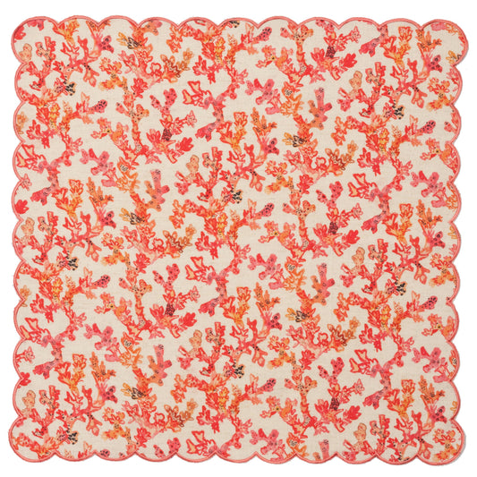 Scallop Napkin- Coral set of 4
