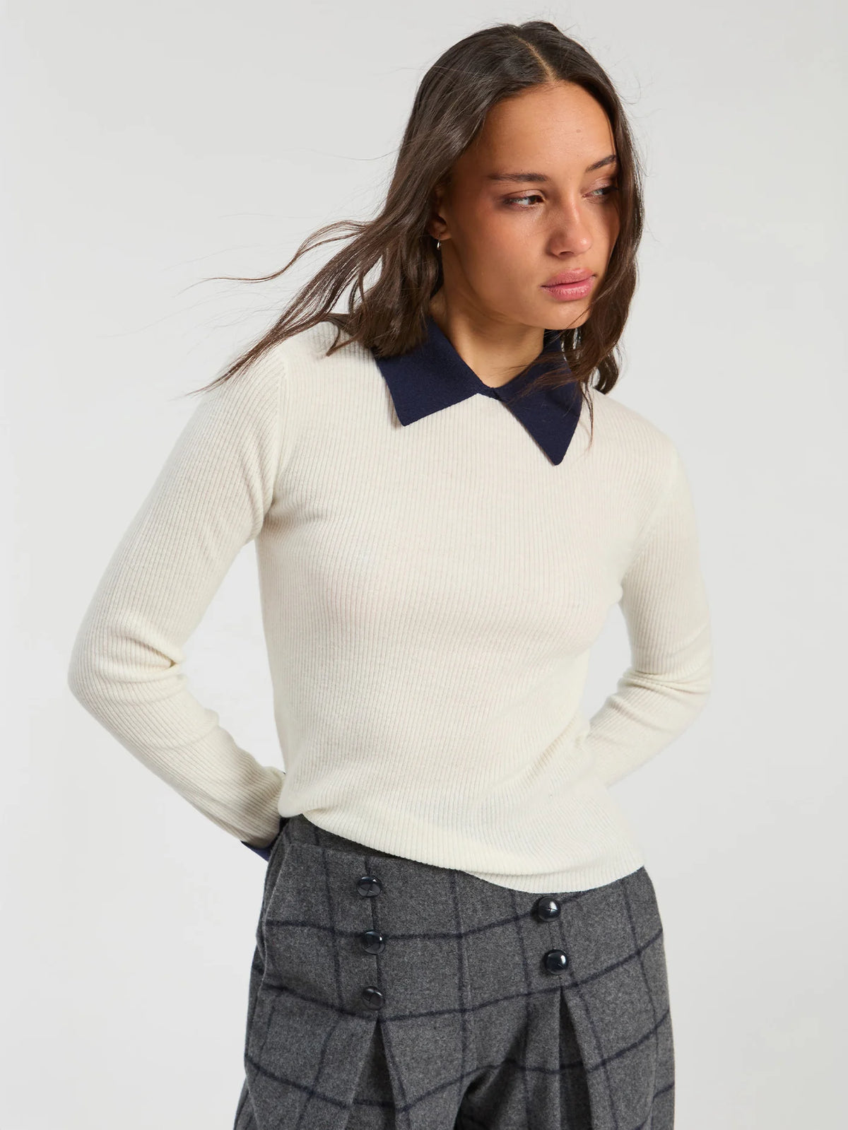 Johnny Collar Knit Top