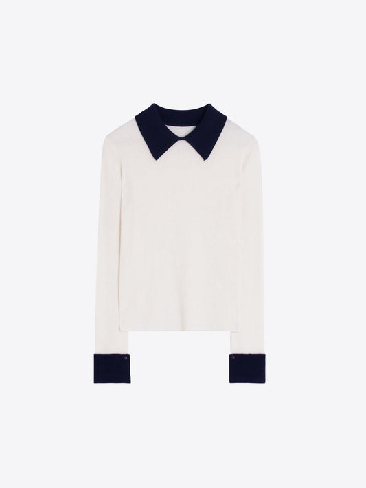 Johnny Collar Knit Top