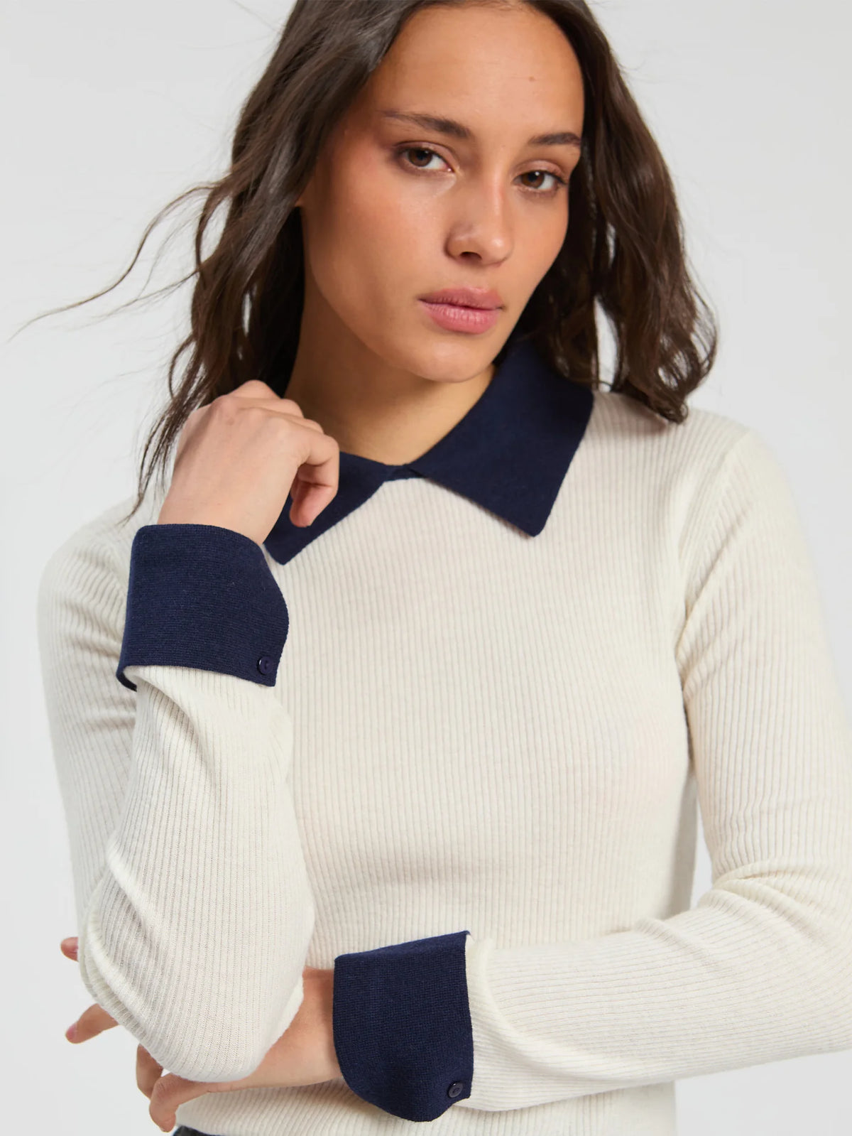 Johnny Collar Knit Top