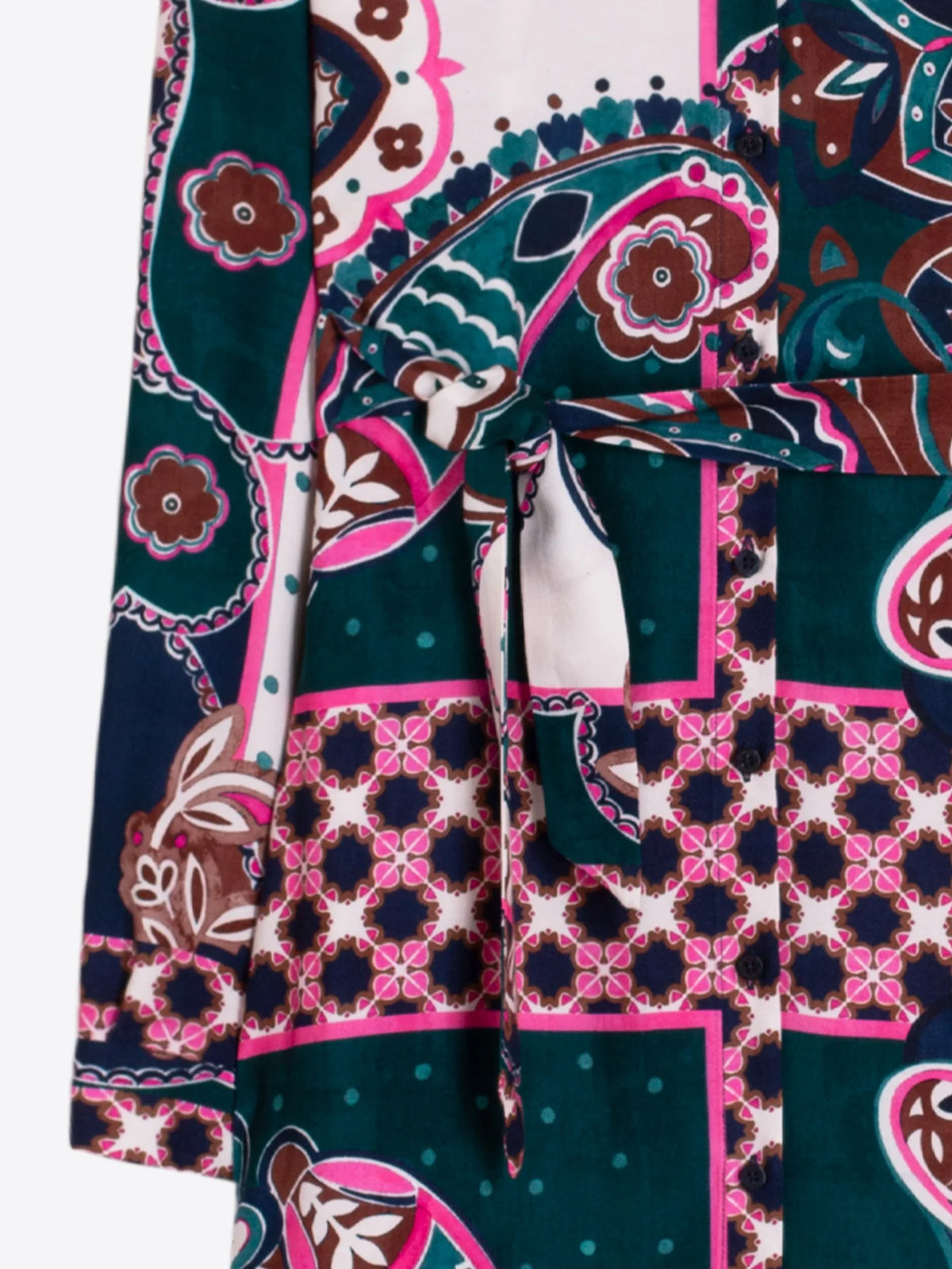 Paisley Midi Shirt Dress