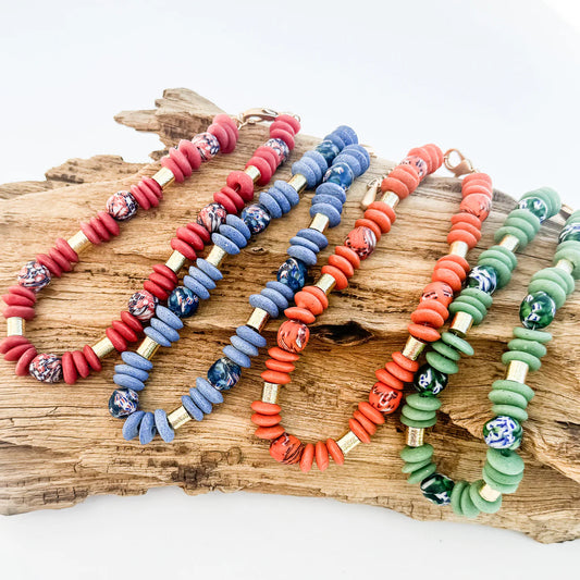 Colorblock Heishi Necklace