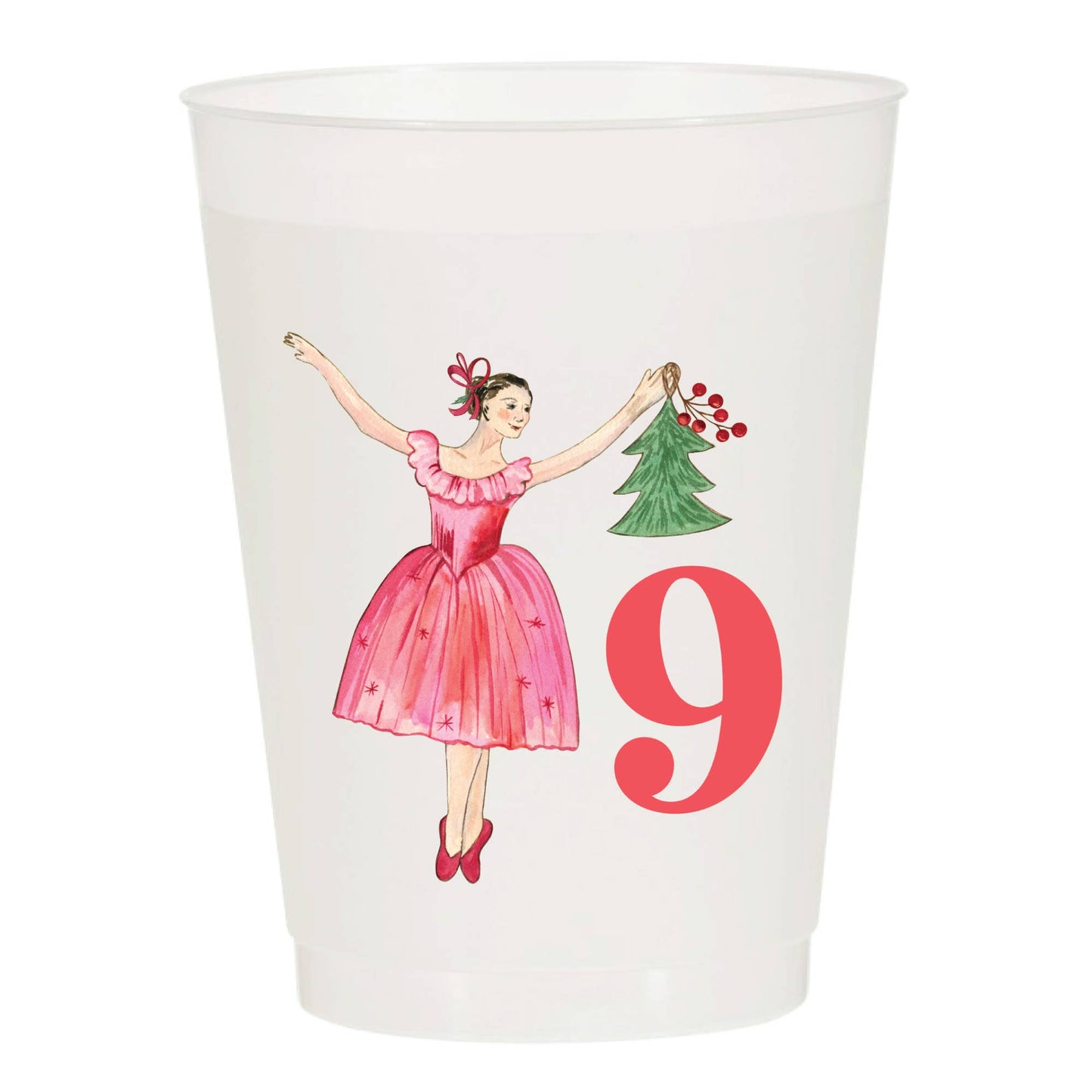 12 Days of Christmas Frosted Cups / 12 Cups - Christmas