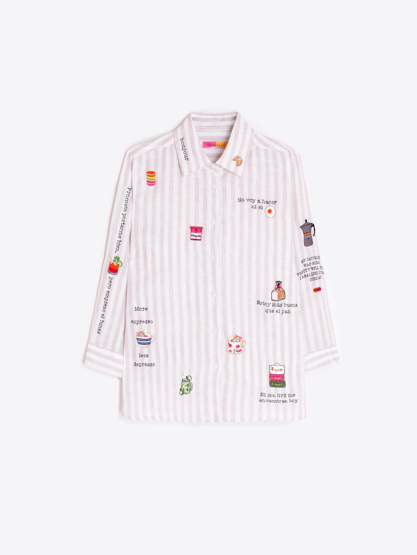 Embroidered Linen Blouse