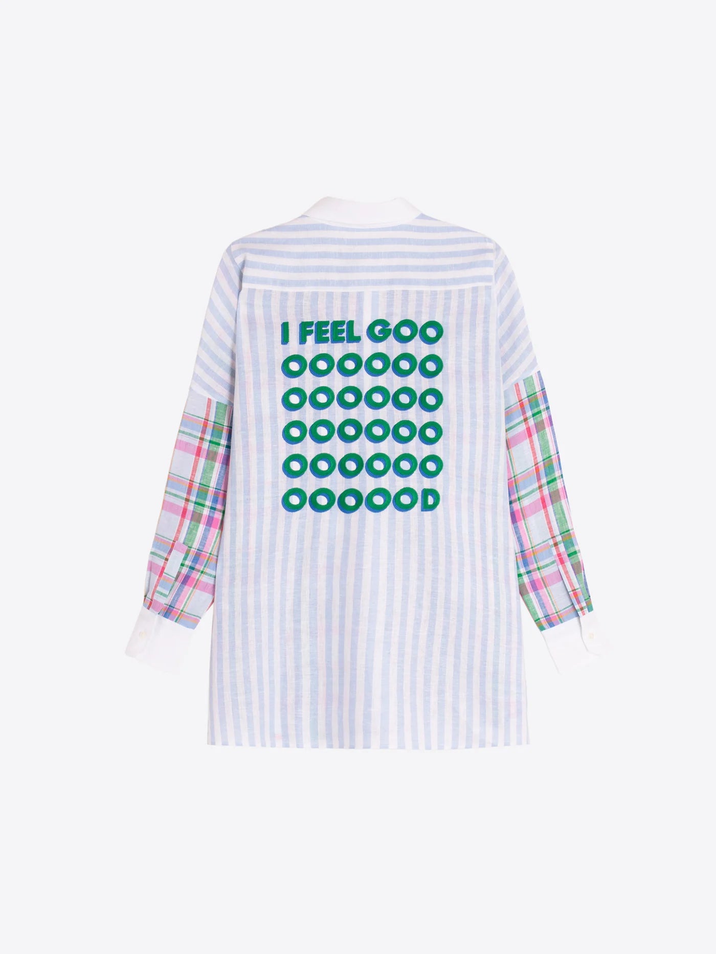 Embroidered Oversized Linen Blouse
