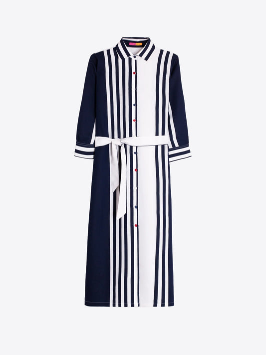 Linen Striped Shirt Dress