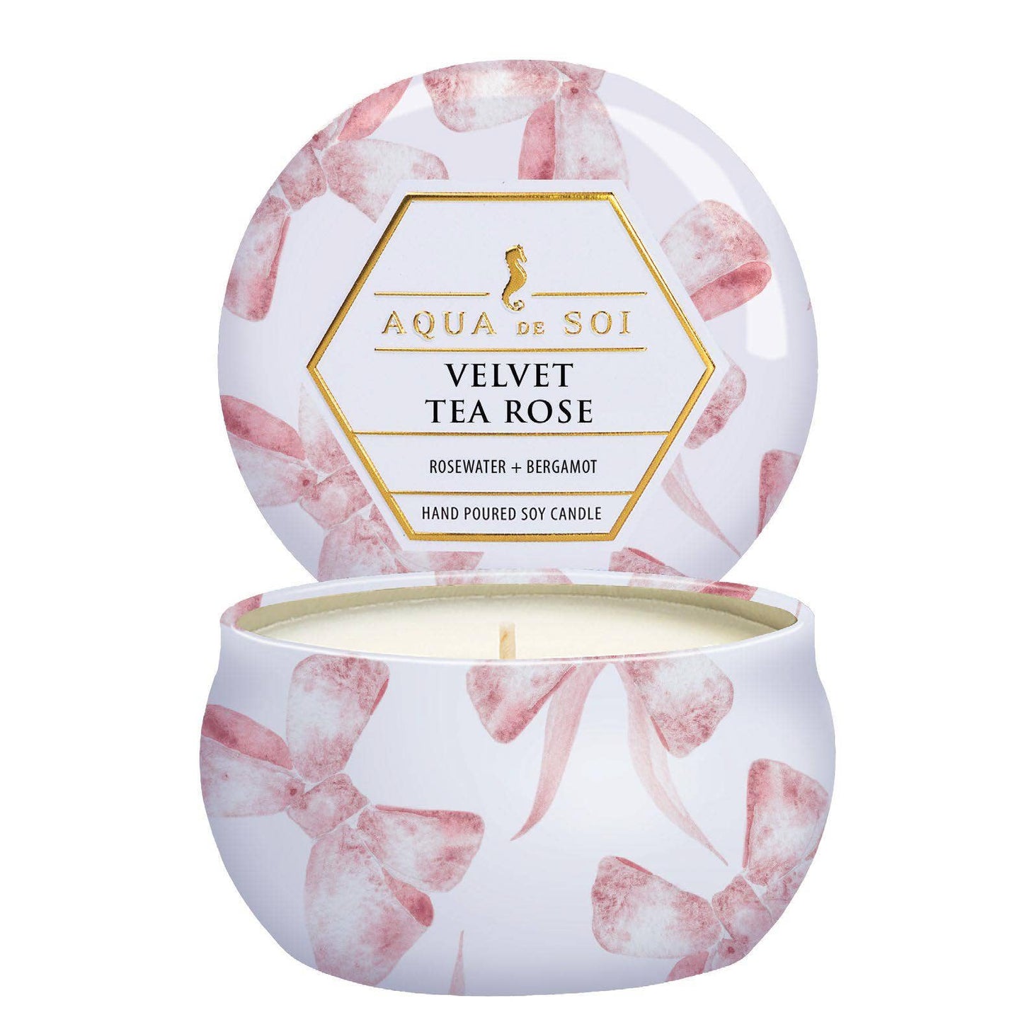 SOi Velvet Tea Rose 4oz Aqua De SOi Candle Tin