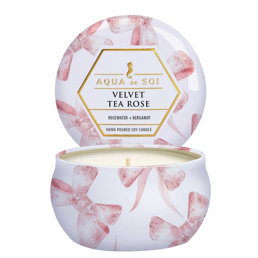 SOi Velvet Tea Rose 4oz Aqua De SOi Candle Tin