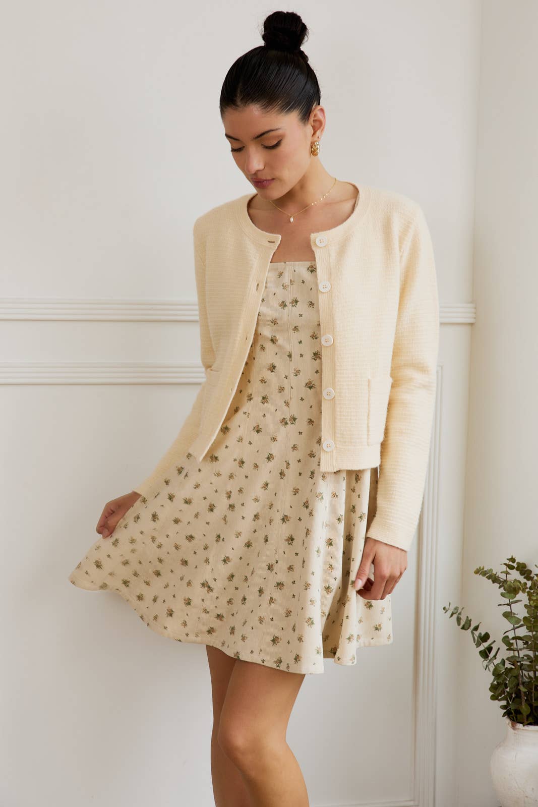 Button Up Long Sleeve Cardigan