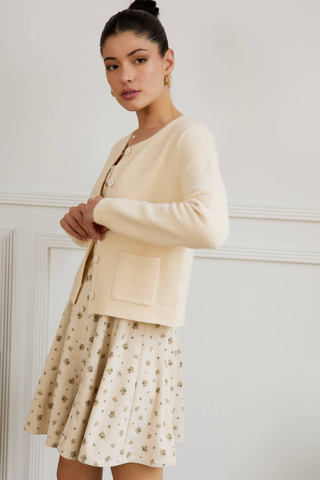 Button Up Long Sleeve Cardigan