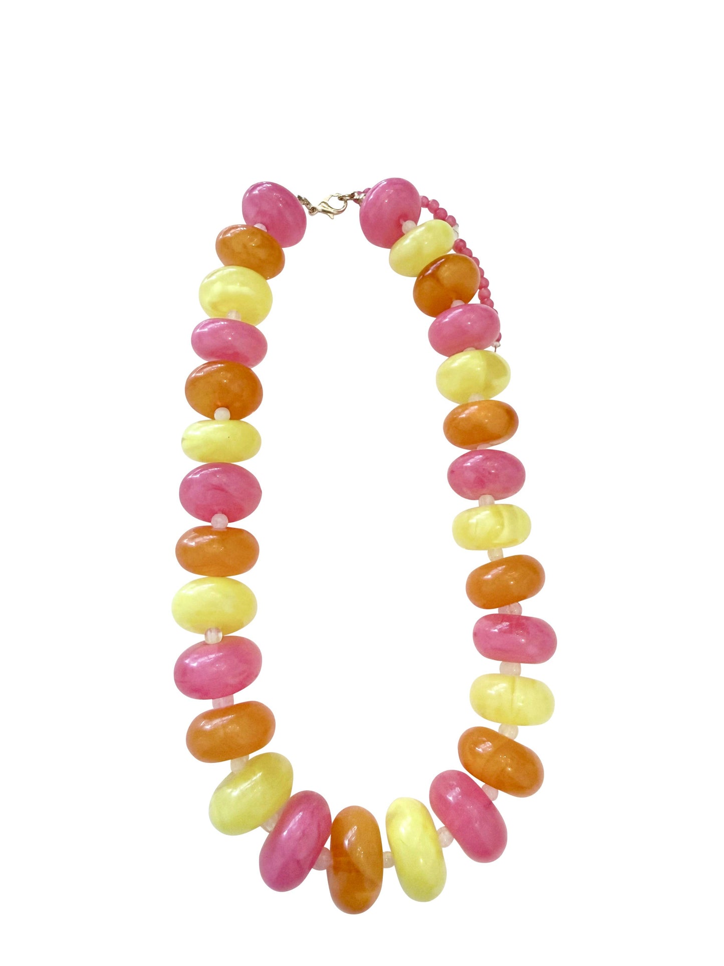 Bailey Chunky Beaded Necklace- Sunset Mix