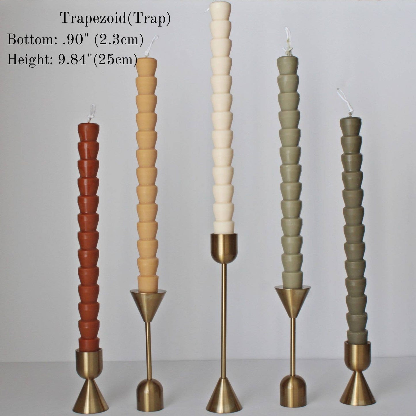 Assorted Trapezoid Taper Candle, Candlesticks Individual