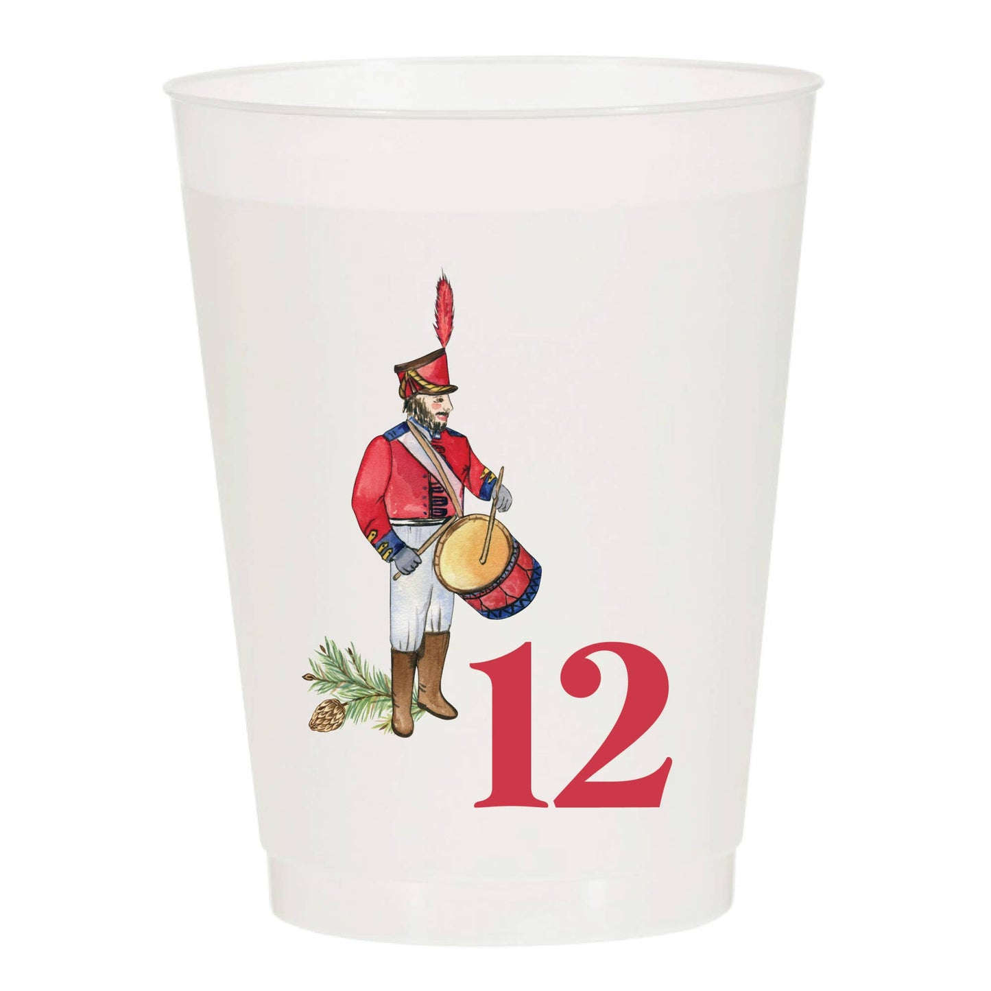 12 Days of Christmas Frosted Cups / 12 Cups - Christmas