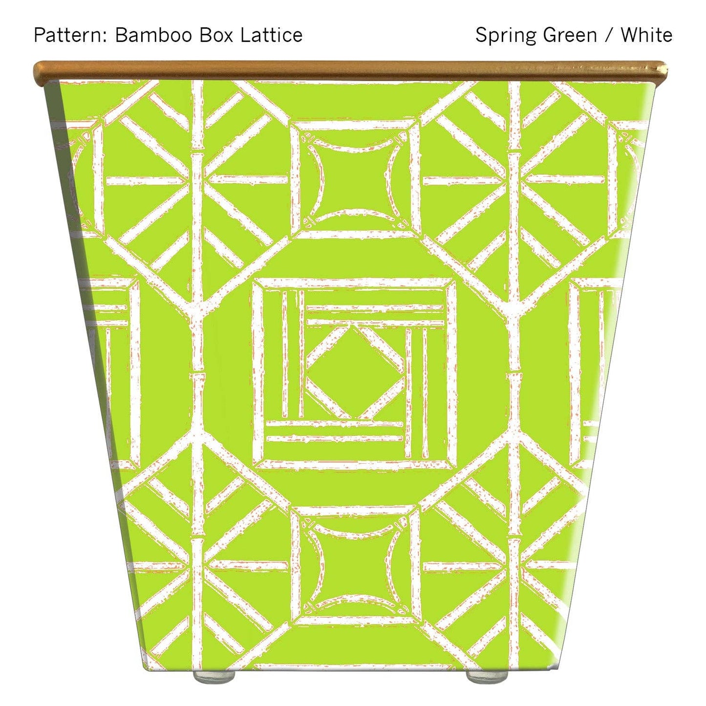 Bamboo Box Lattice Cachepot Candle