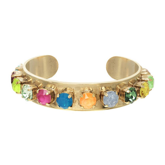 Nyon Pop Multi Color Swarovski Crystal Cuff Bracelet